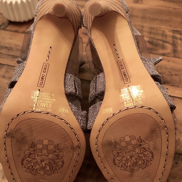 Vince Camuto Chani Grey Stiletto Sandals - Picture 5 of 6
